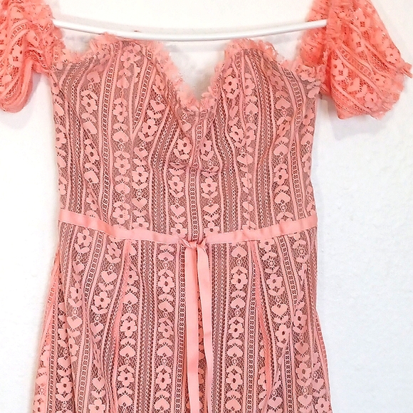 For Love & Lemon Dakota Lace Mini Dress Size M - Picture 2 of 14